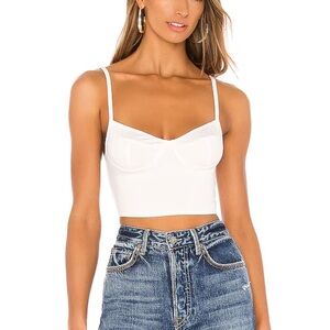 🐁 Indah “Cutlass” Bustier Crop Tank in Ivory 🤍